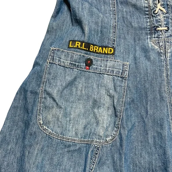 Lauren Ralph Lauren Sleeveless Lace Up Cotton Dress Vintage Limited Edition - Picture 5 of 11